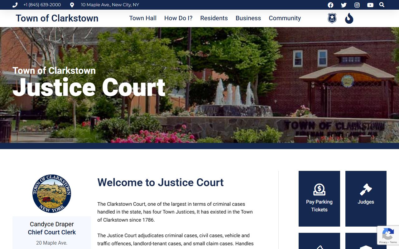 Clarkstown Justice Court records for DUI and DWI case searches
