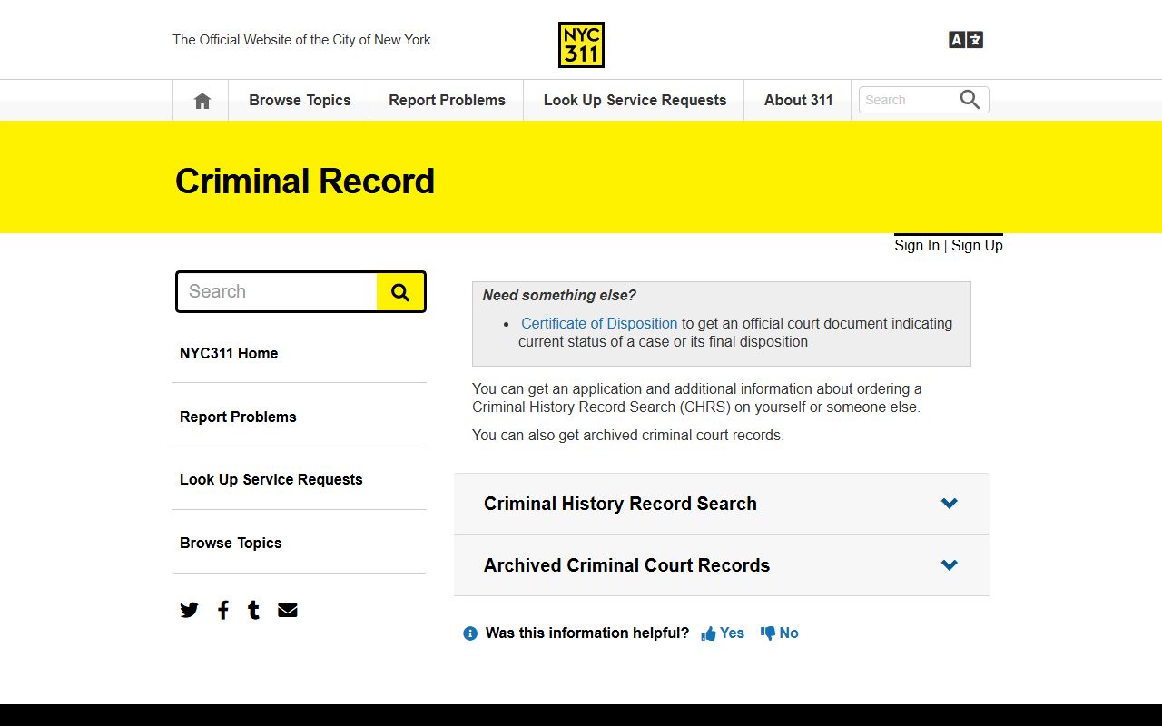 NYC Criminal Court information portal for DUI and DWI case records search