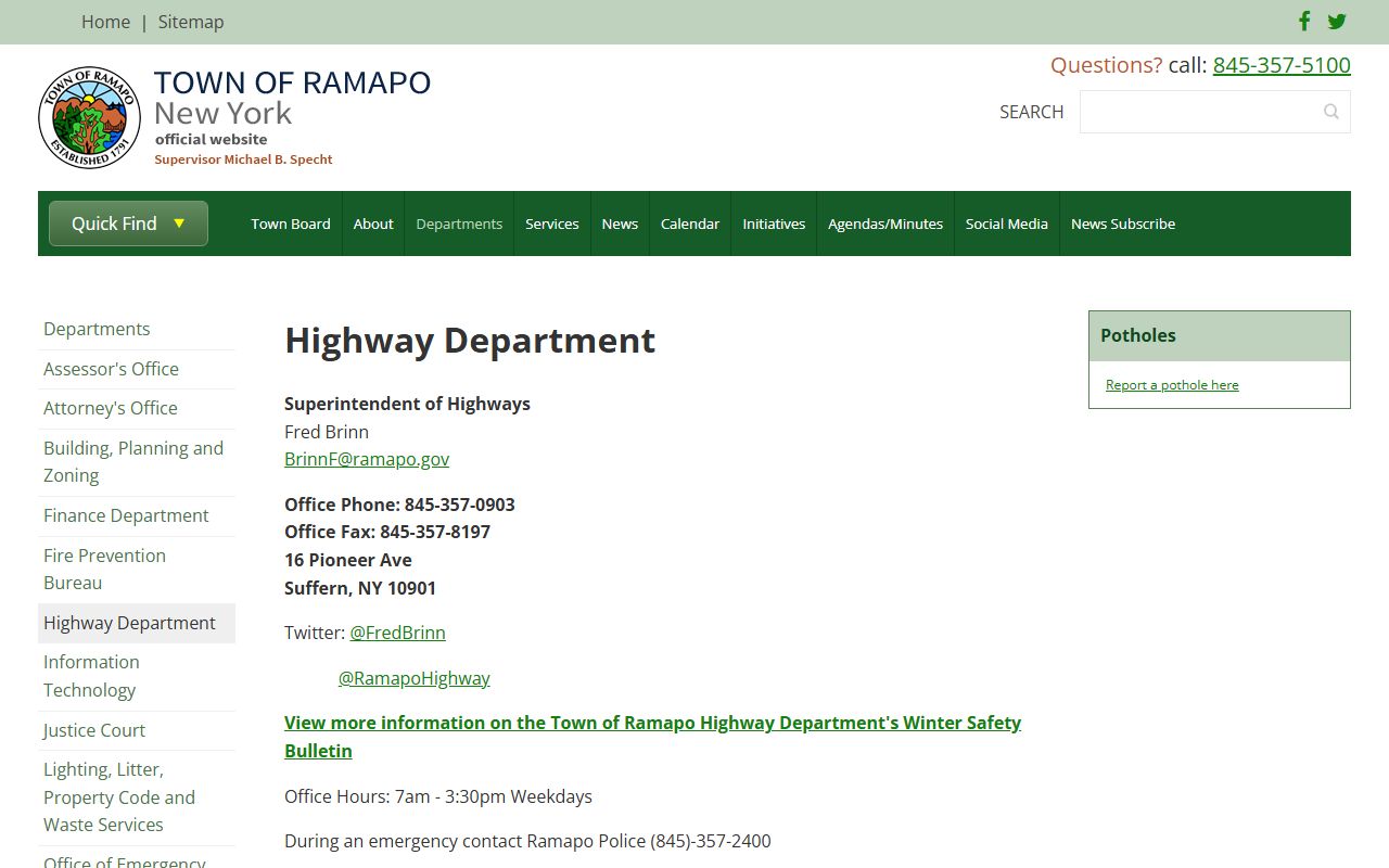 Ramapo Police Department records for DUI arrest report requests