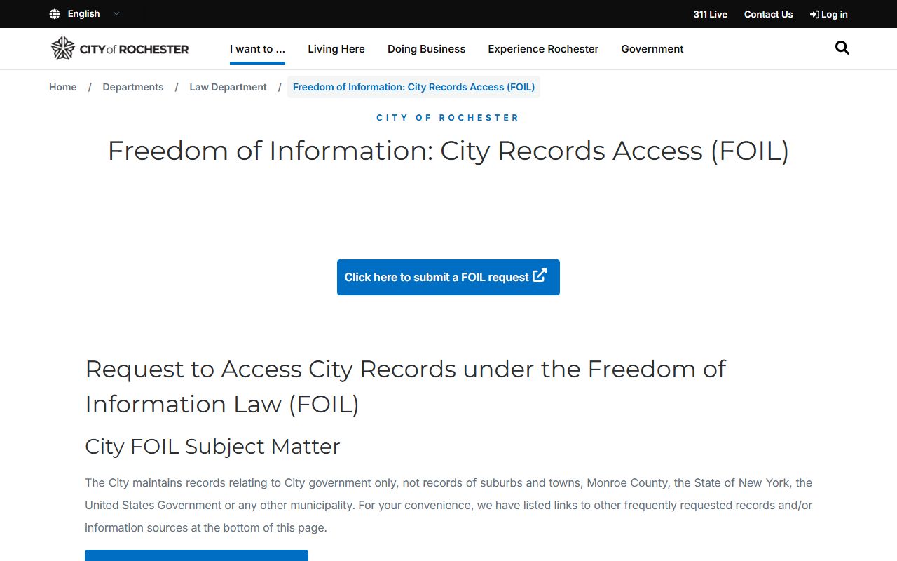 Rochester city records access portal for DUI and DWI case file searches