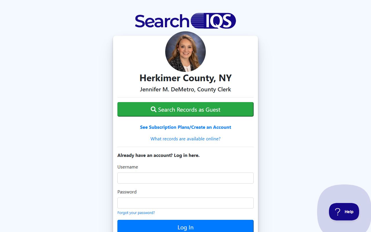 Herkimer County Clerk records portal for DUI and DWI case searches