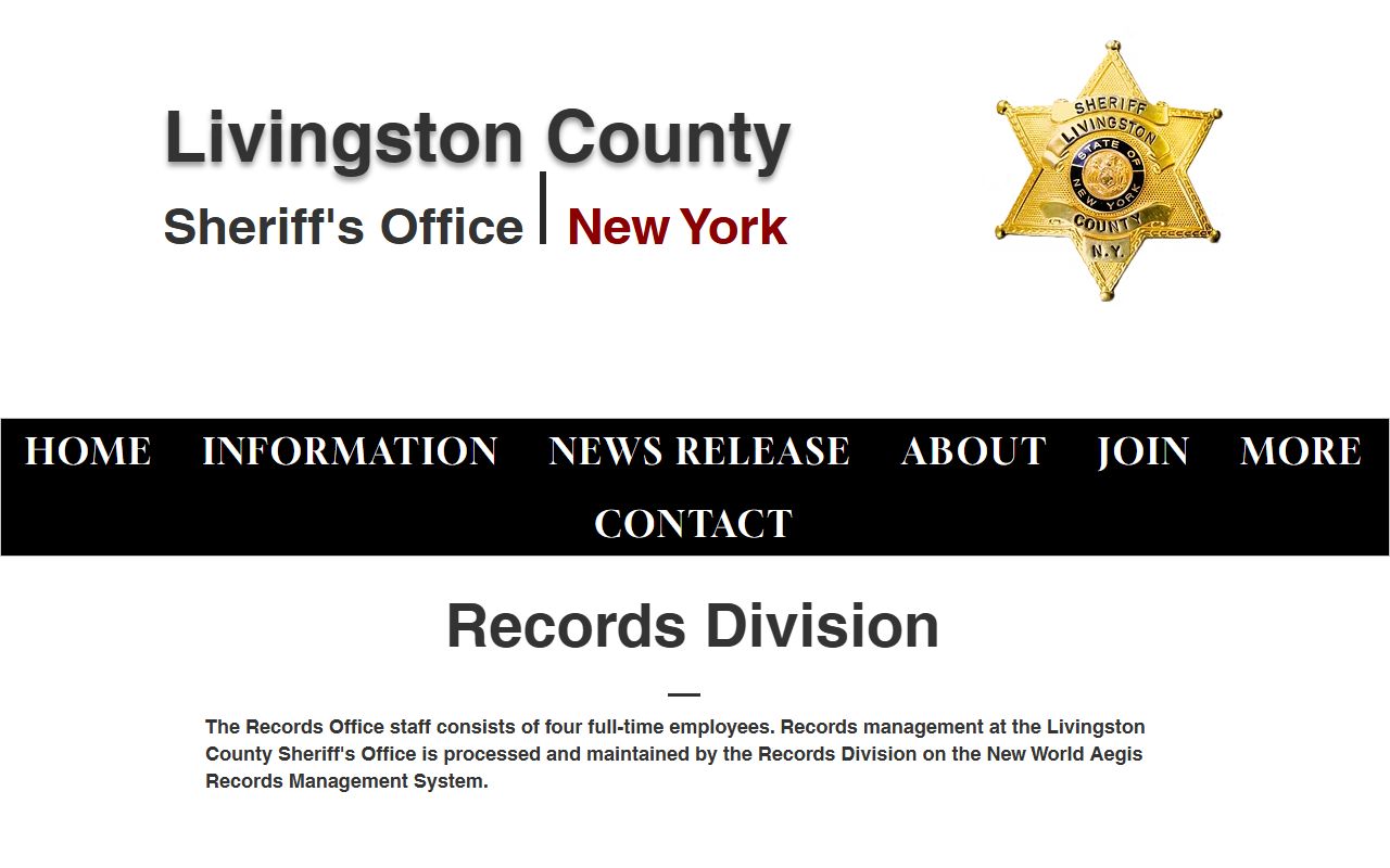 Livingston County Sheriff records division for DUI and DWI record requests
