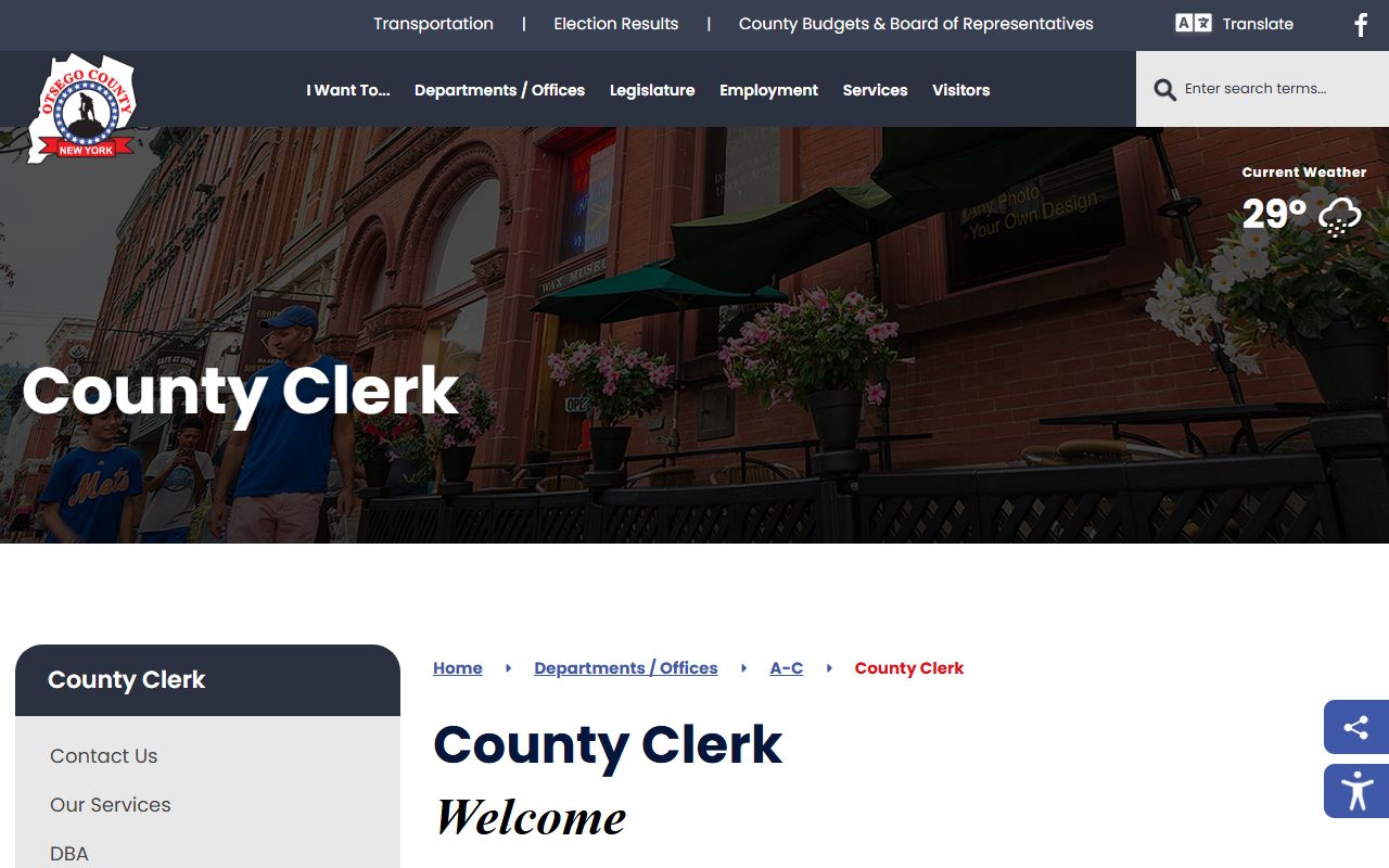 Otsego County Clerk records for DUI DWI cases