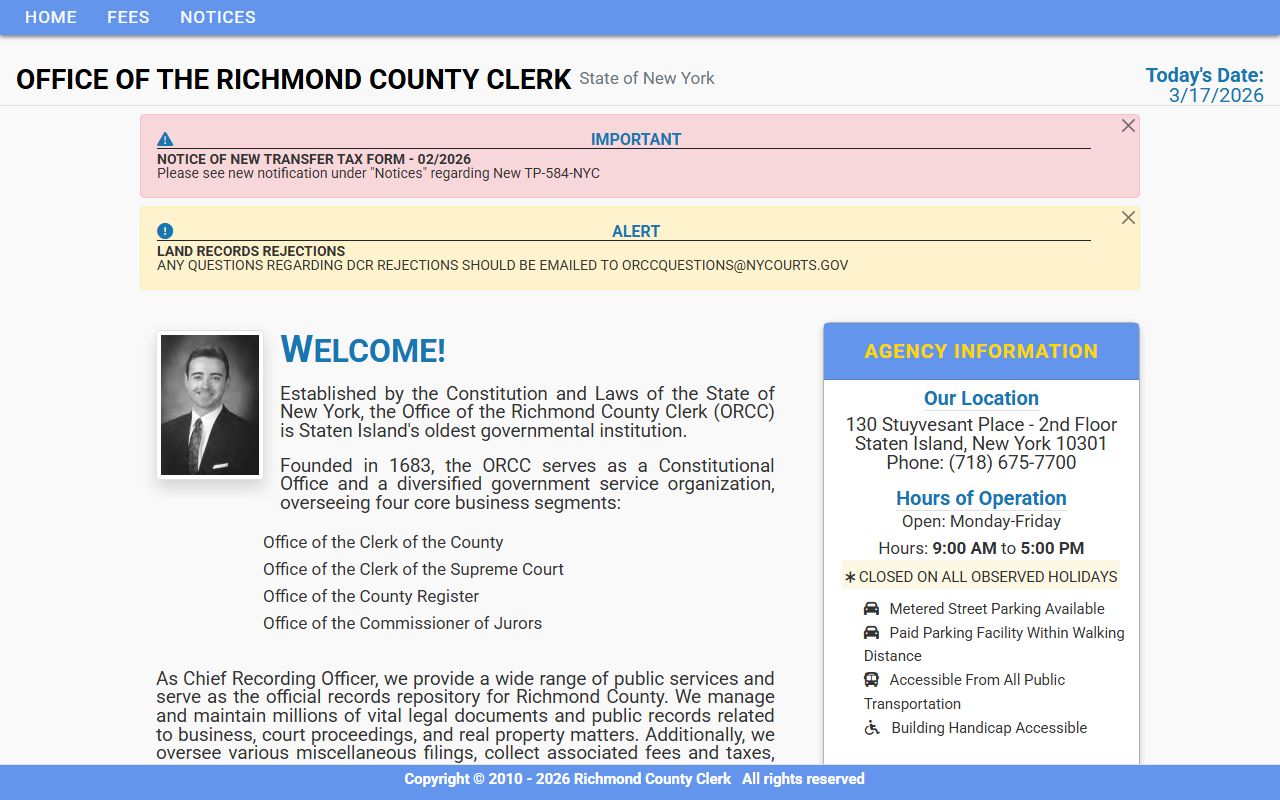 Richmond County Clerk records for DUI DWI cases