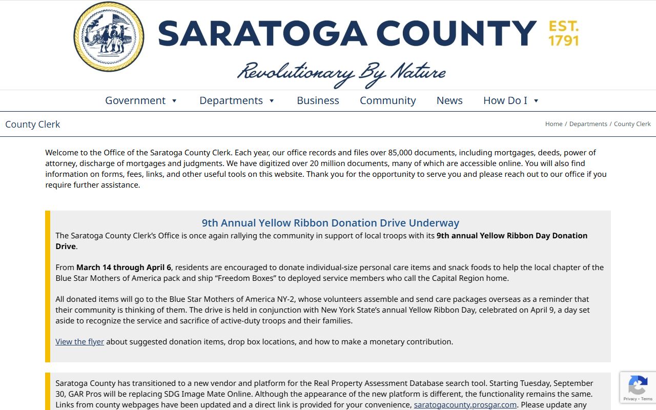 Saratoga County Clerk records portal for DUI and DWI case searches